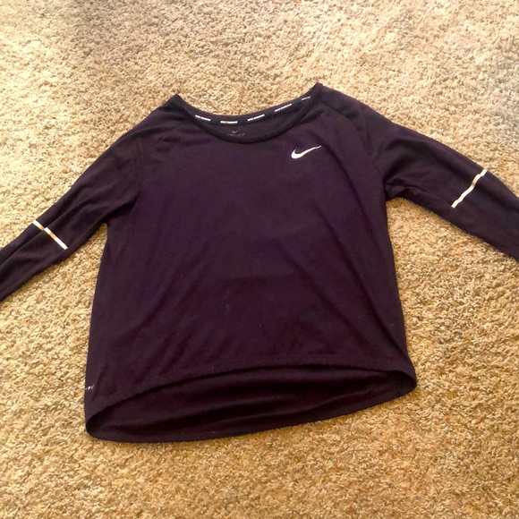 Purple Nike dri fit long sleeve shirt - Picture 1 of 3